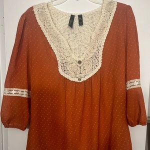 Boutique BKE 3/4 sleeve boho blouse gently worn
